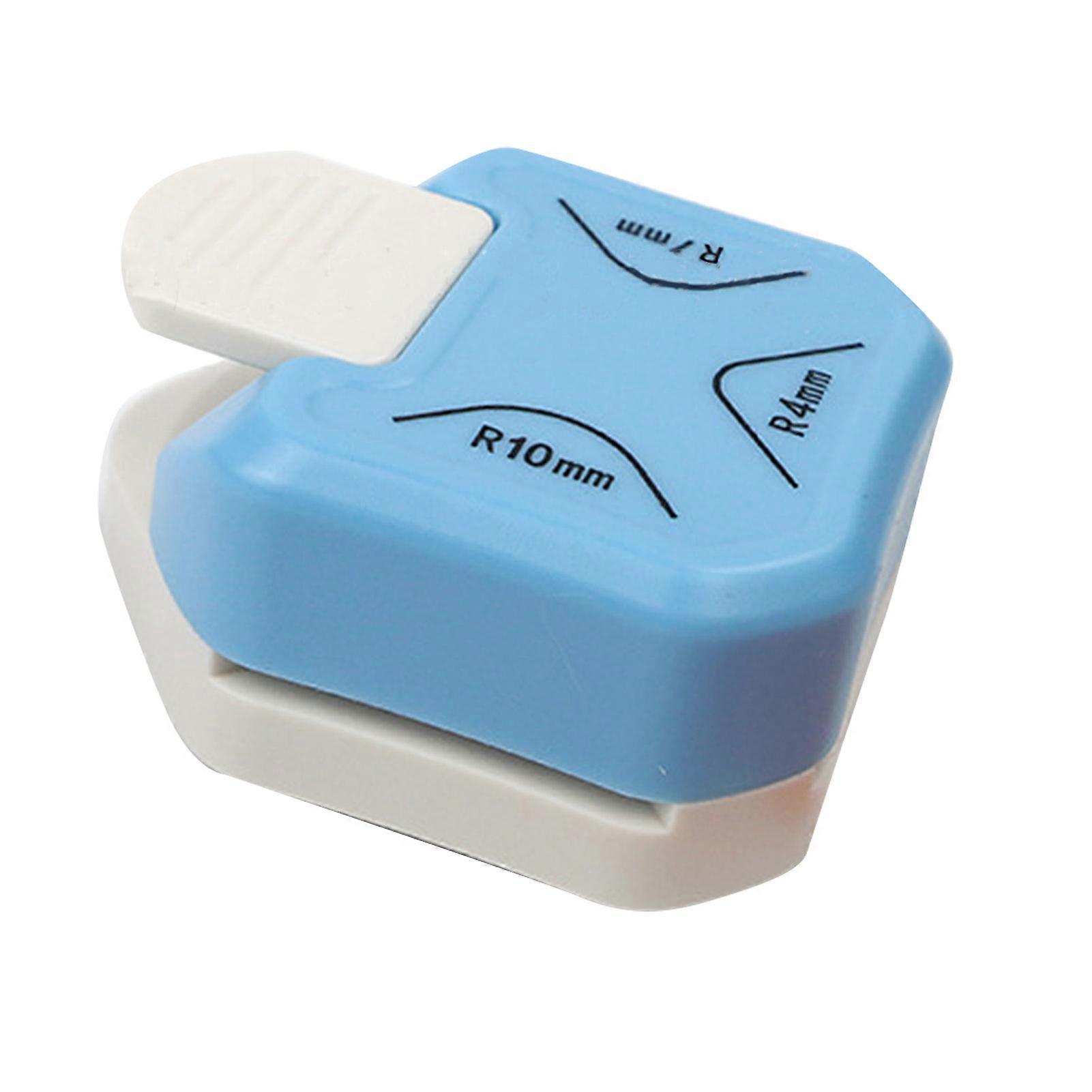 3 في 1 ورقة زاوية مستدير R4 R7 R10 قطع ذراع مقبض معدني من البلاستيك زاوية مستدير القاطع لكمة