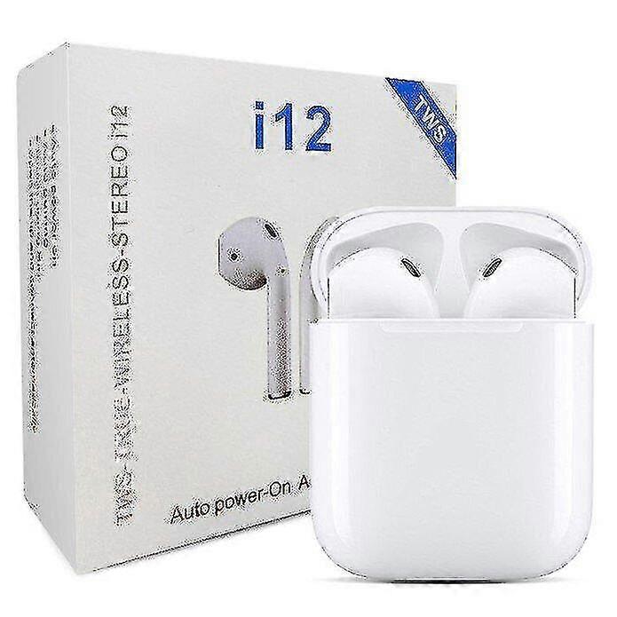 I12 witte draadloze oortelefoons met Bluetooth 5.0