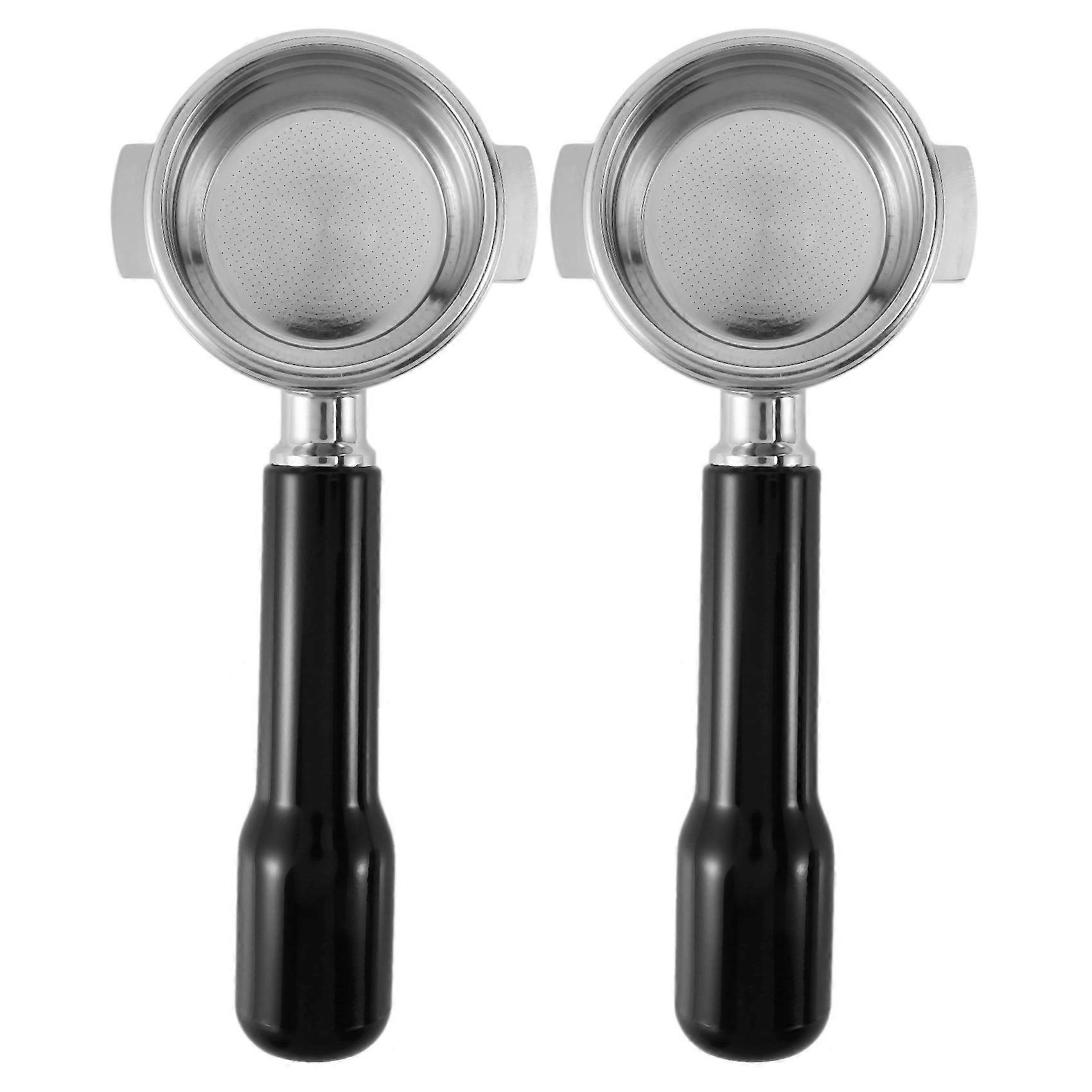 2X 58MM Stainless Steel Coffee Machine Bottomless Filter Holder Portafilter for / Expobar Double Mo