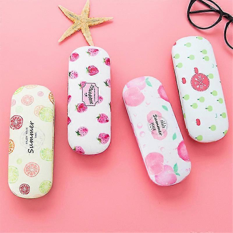 4pcs Fruit Glasses Case Portable Retro Glasses Case Hard Shell