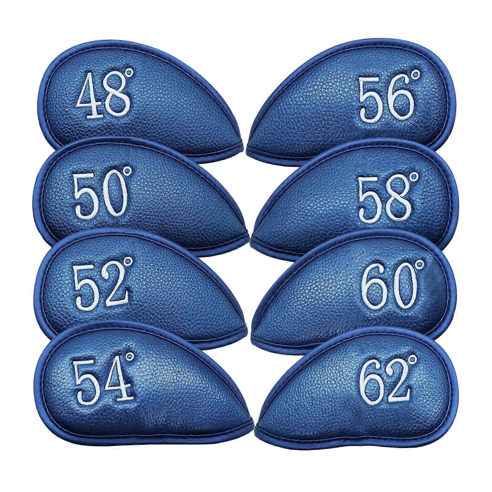 Golf Iron Head Covers Protector Case 8 Pcs 1 Set Dirt-Resistant Protective Blue