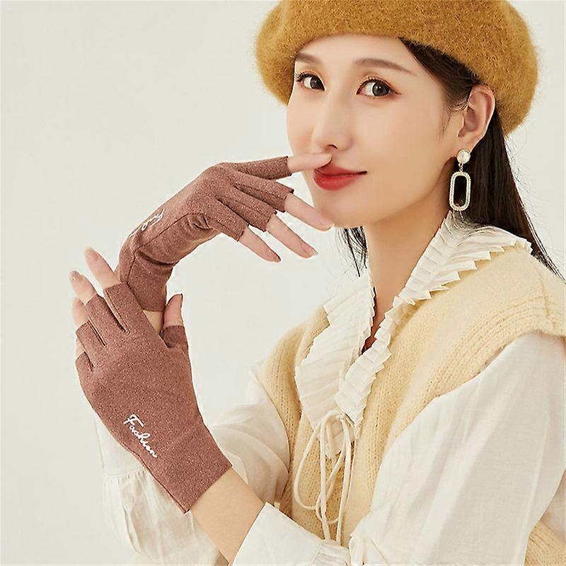 Fingerless Gloves Half Finger Gloves Winter Warm Gloves Working Running Biking Driving for Men and Women