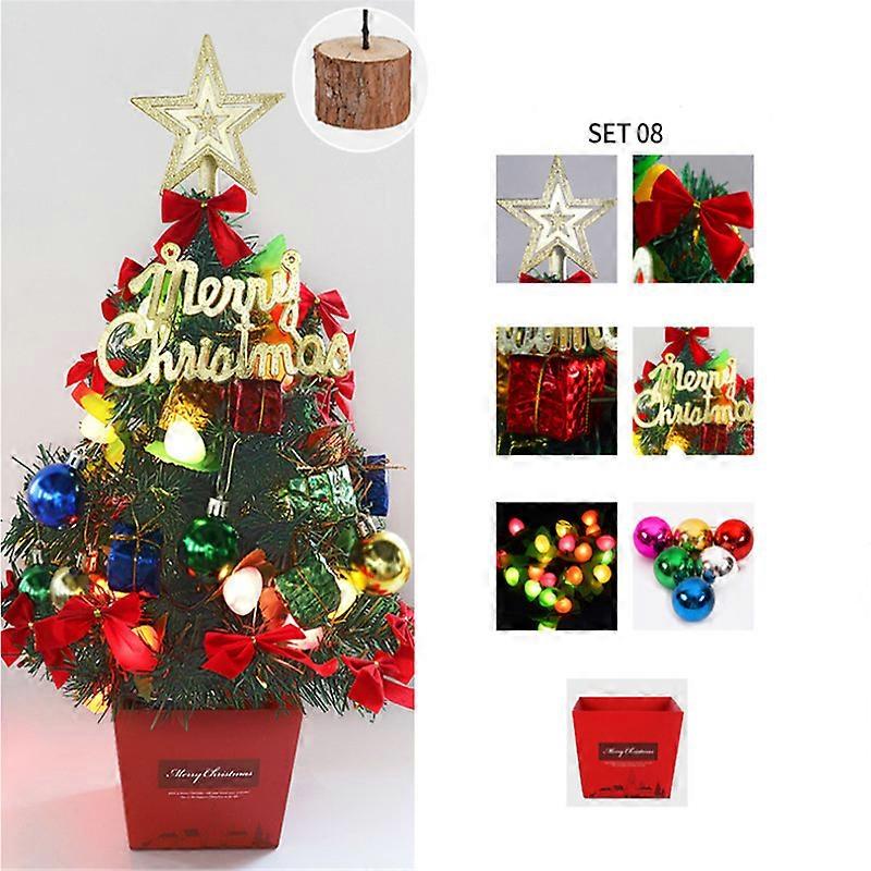 EVAGO 50cm &90cm Mini Christmas Tree, Artificial Table Top Desk Decor Home Indoor Decoration Small Trees, Simulation Office Desktop Decor Party Xmas F