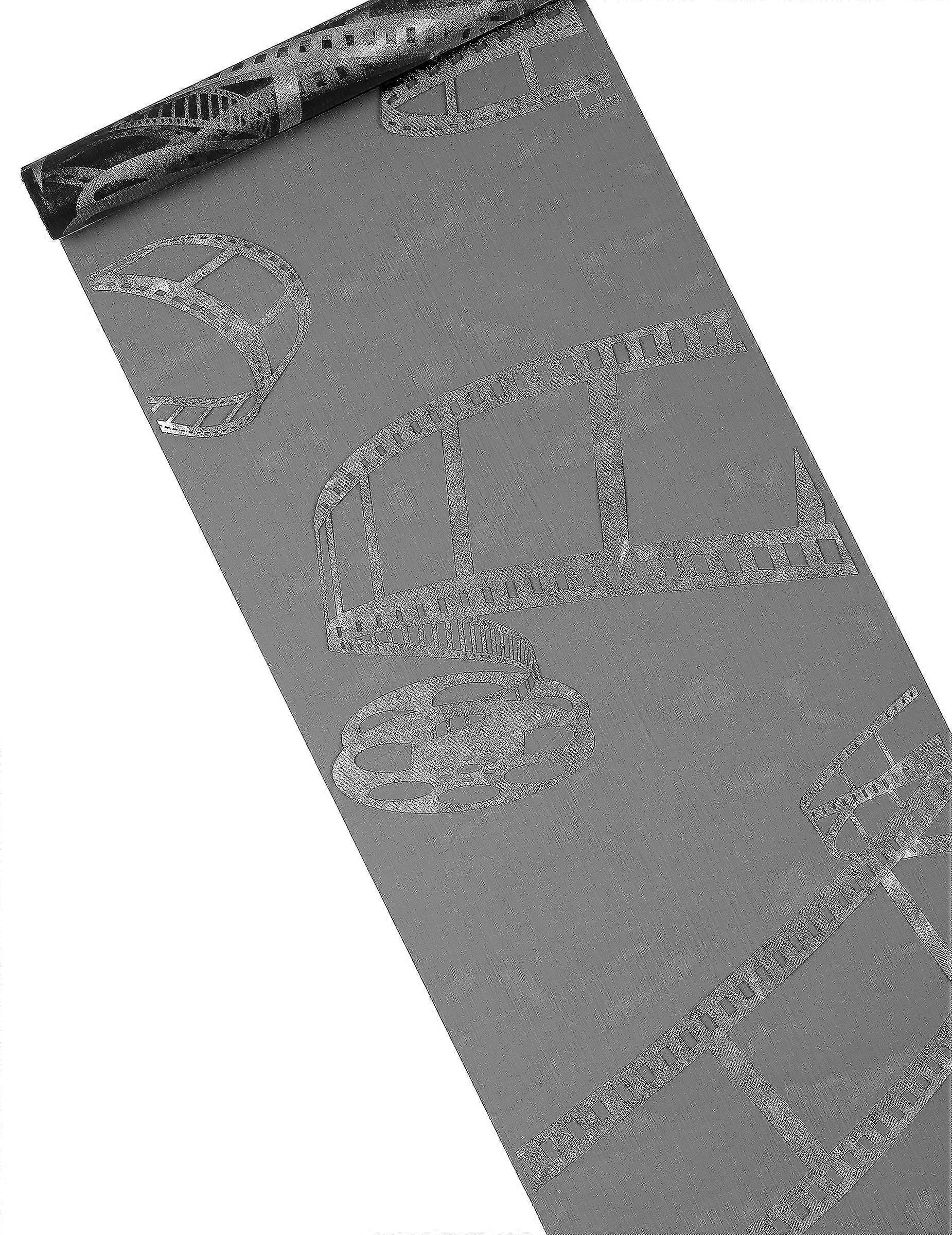 Chemin de table organza noir cinma 28 cm x 5 m