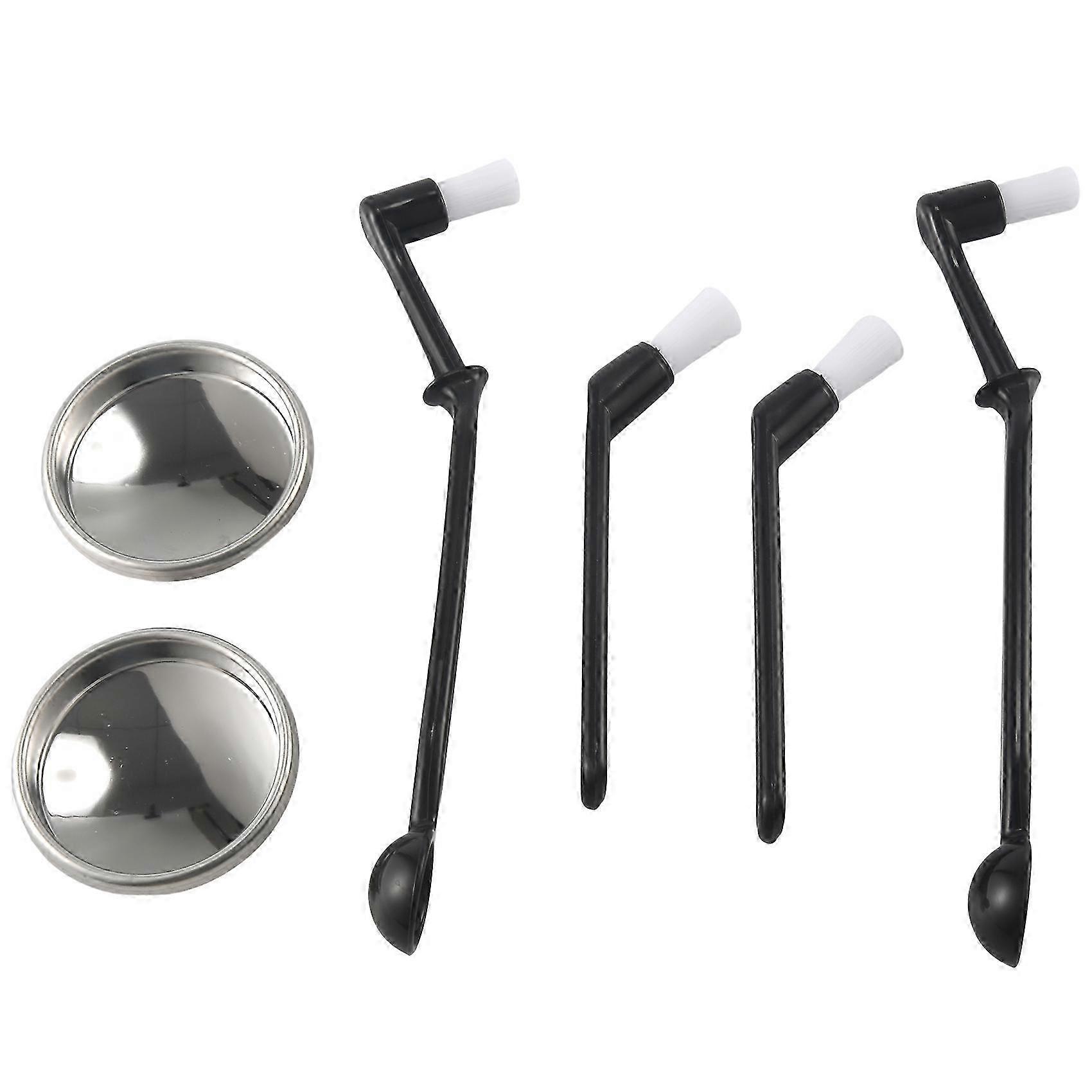 Coffee Machine Cleaning Set,Coffee Machine Brush Back Flush Insert Metal Blind Filter 58 mmfor Espr