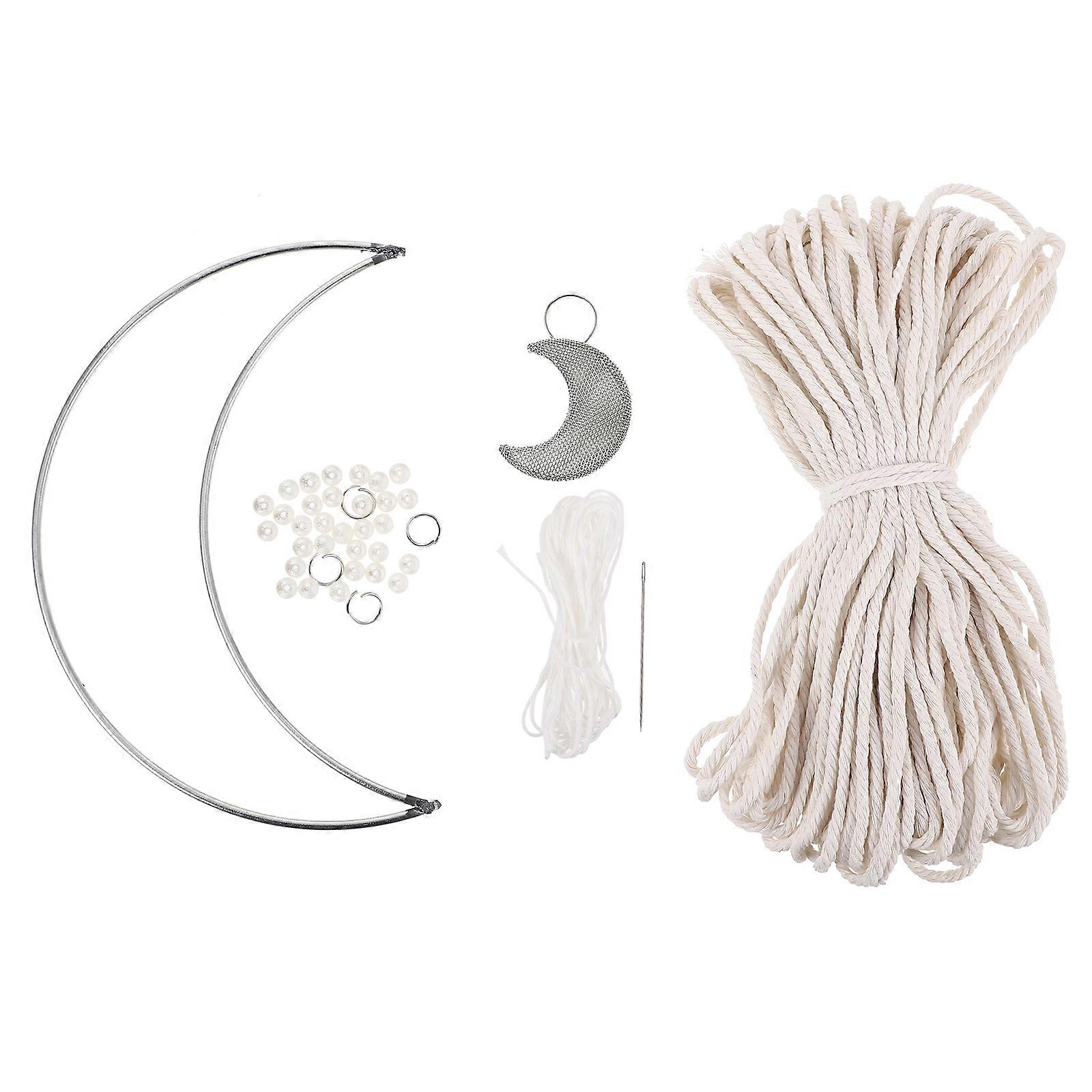 1 Set Macrame Rope Kit Handmade DIY Dream Catcher Kit Macrame Tapestry Accessory