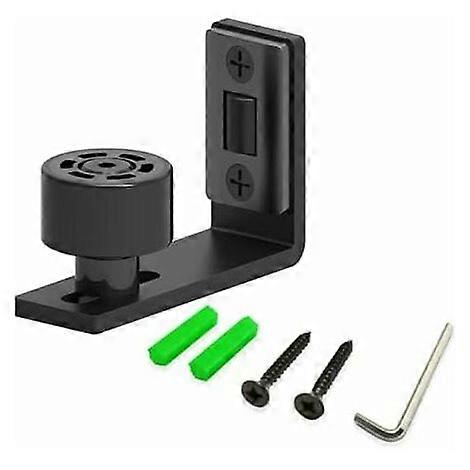 Sliding Barn Door Floor Guide Adjustable Wall Mount Flush Bottom Door Guides 1Pack Black