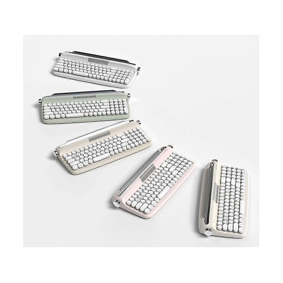 B309 Bluetooth Retro Wireless Keyboard For Laptop Tablet Phone Charging Models Portable Dual-mode Keyboard, Yellow