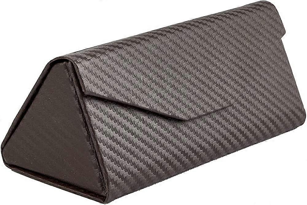 Collapsible Triangle Travel Glasses Case Foldable Flat for Eyewear Storage
