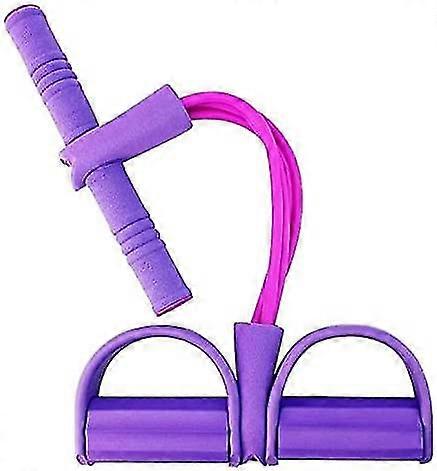 2023 - Training Elastic Bands Multi-function 4-tube Tension Ropes With Handle, Natural Latex Yoga Peda