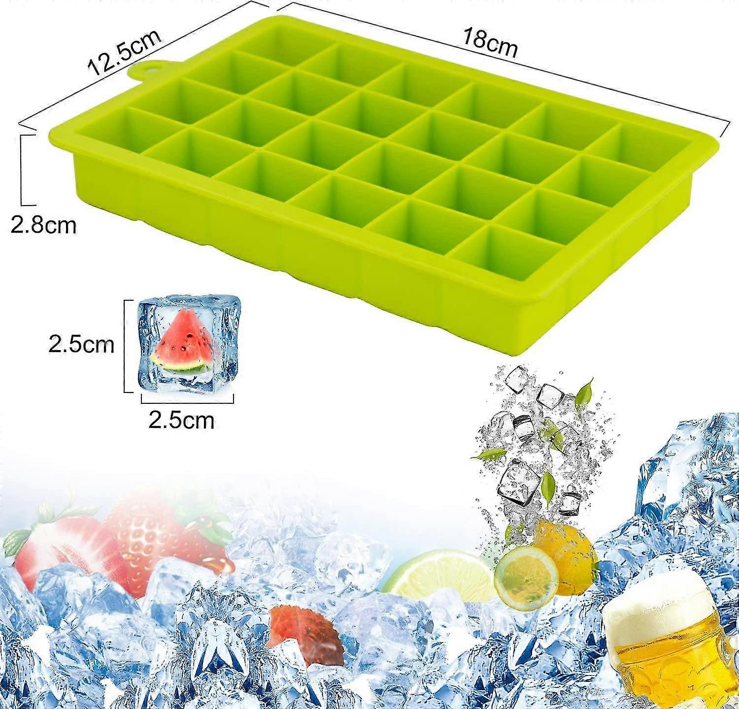 Ice Cube Tray, 3 Pieces Silicone Ice Cube Shape Ice Cube Tray With Lid Ice Cube Tray