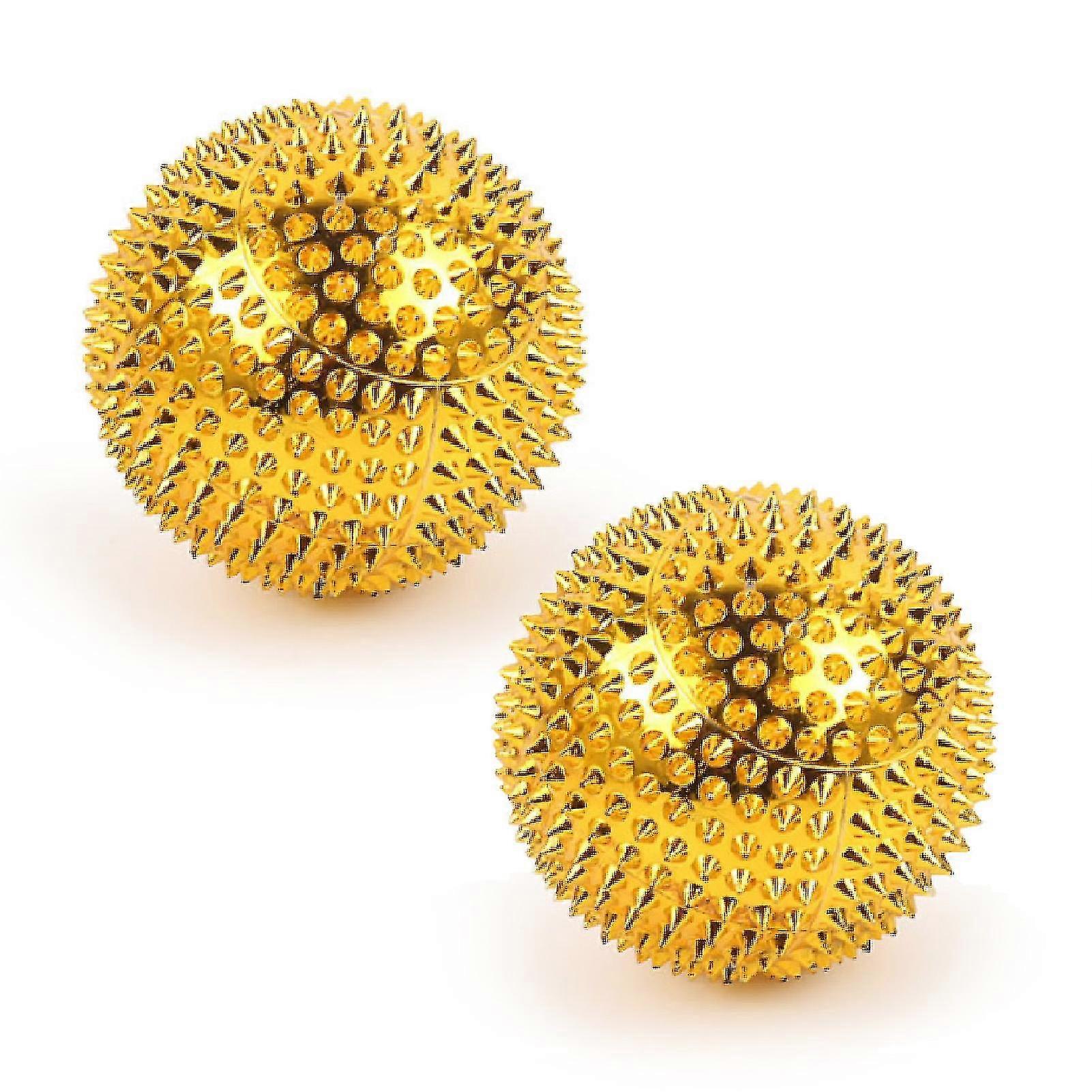 2szt Piłka do masażu z igłami-akupresura Aktywny masażer Kolczaste twarde narzędzie do masażu dla stopy ręcznej