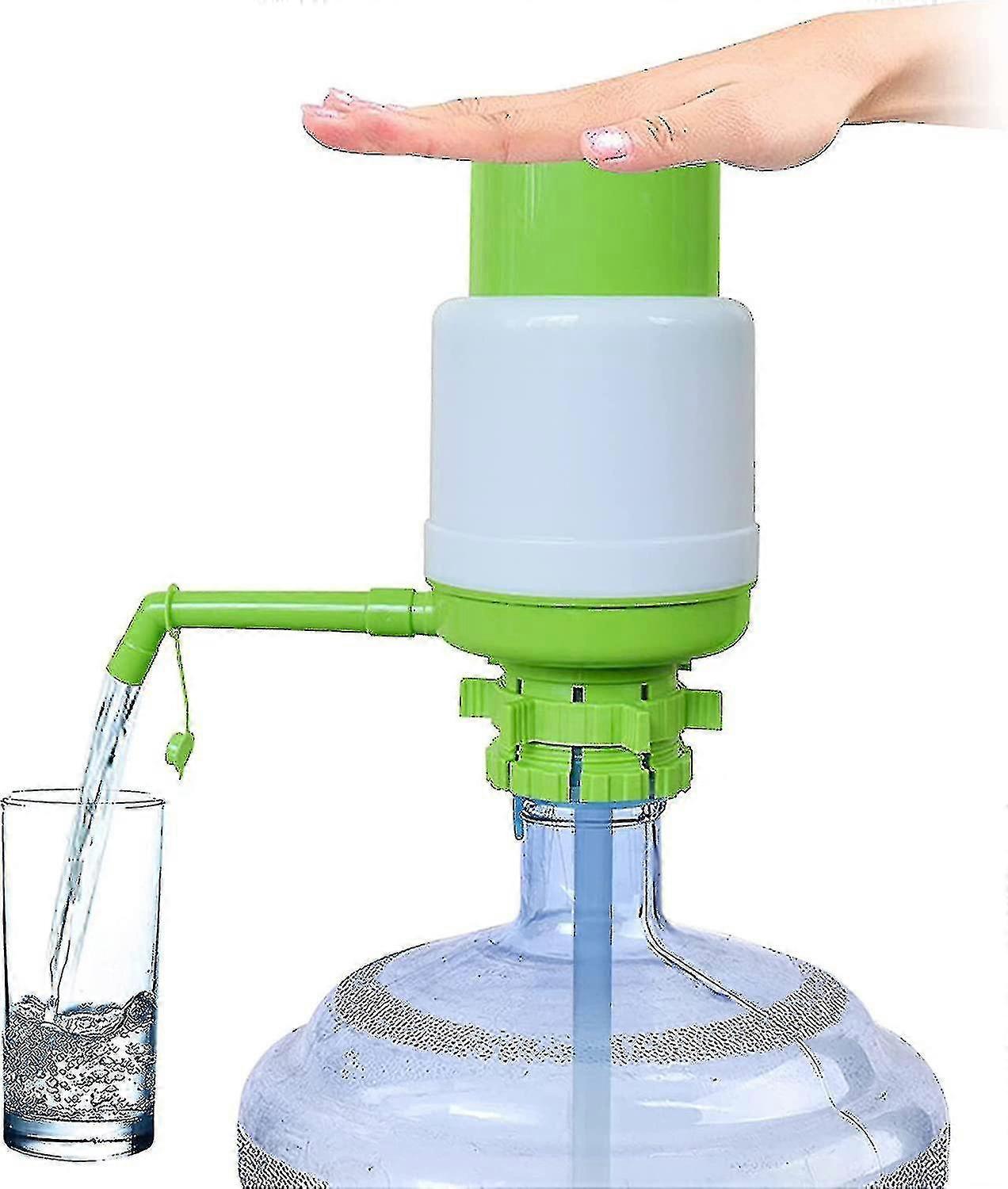 Prensa manual Dispensador de agua Grifo Al aire libre Bomba de botella de agua potable Fuente de enfriadores portátiles Bomba manual de botella de agua 2-6 gal thicken agua embotellada