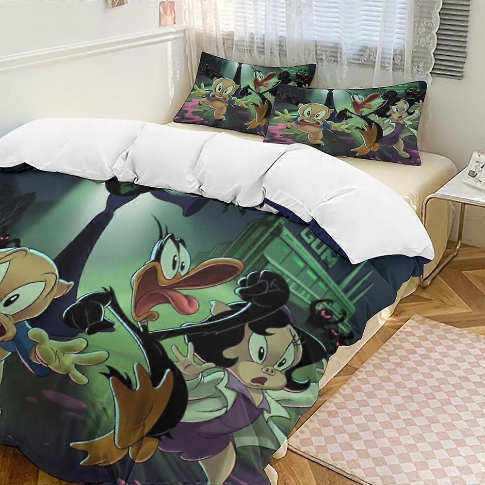 Bedding set NK13 Looney Tunes Cartoons 3-Piece Bedding Set Soft Warm And Comfortable Bed Set with 1 Duvet Cover And 2 Pillowcases PC13