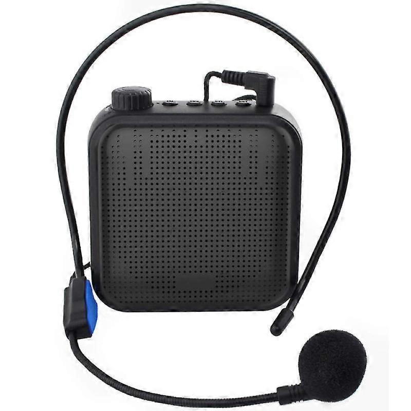 Voice Amplifier,rechargeable Pa System With Wired Microphone For Teachers, Tour Guide And More (black)