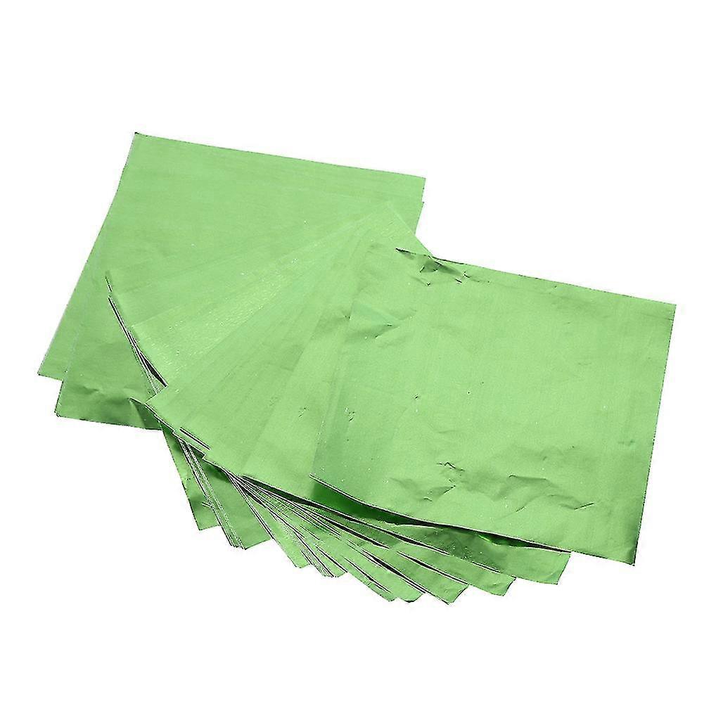 Green Square Foil Wrappers for Candy Making - 100PcsLot