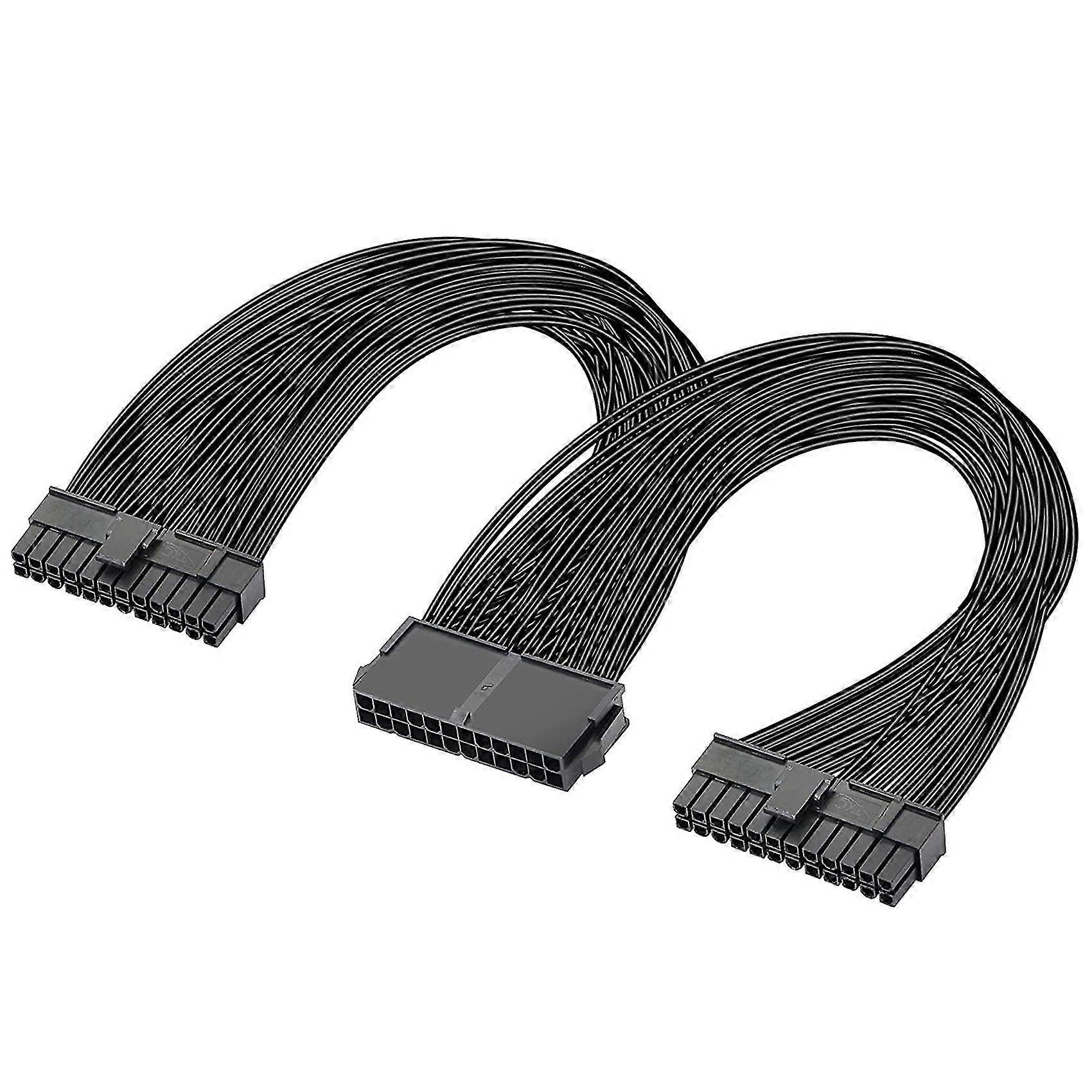 Dual Psu Power Supply 24-pin Atx Motherboard Splitter Cable,24pin(20+4) For Atx Motherboard Extensi