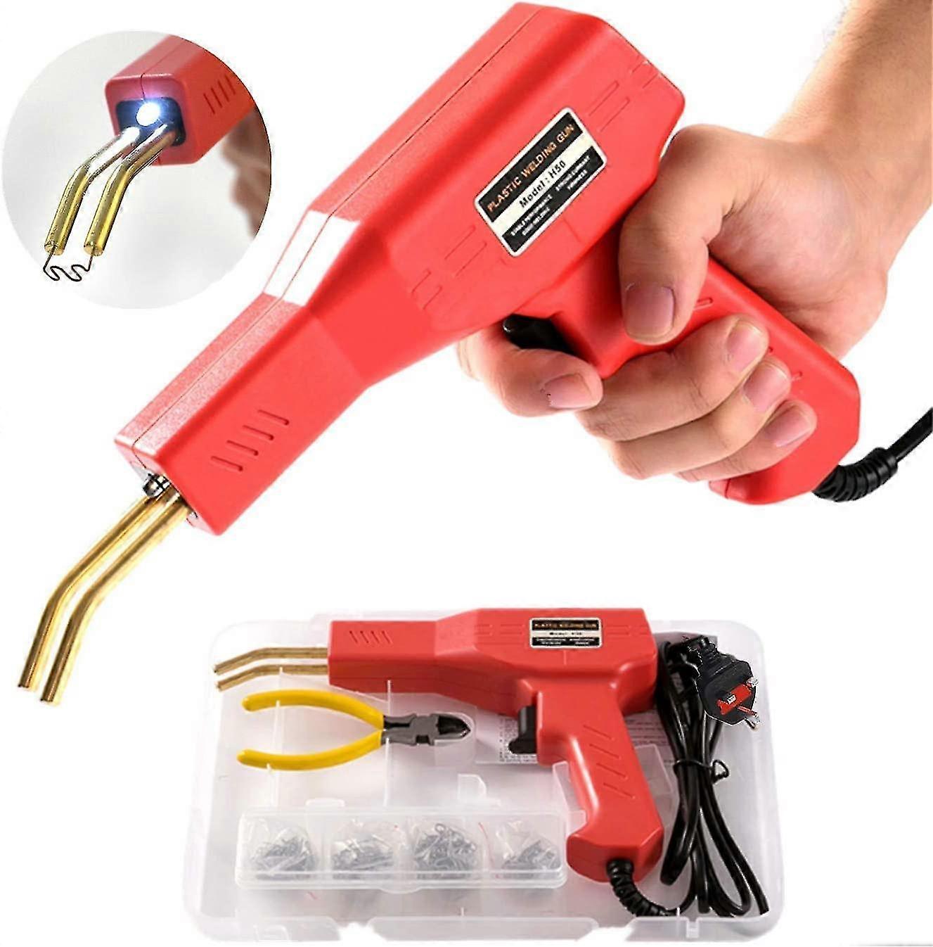 Plastik Kaynak Makinesi, Kaynak Tabancası Onarımı, 200pcs 50w Sıcak Zımbalayıcı, Araba Tampon Tamir Seti, Plastik