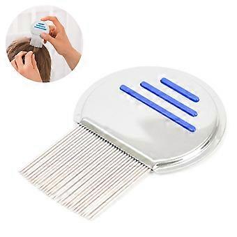 Stainless Steel Lice Comb, Metal Nit Comb, Safely Removes Lice, for Children and Adults