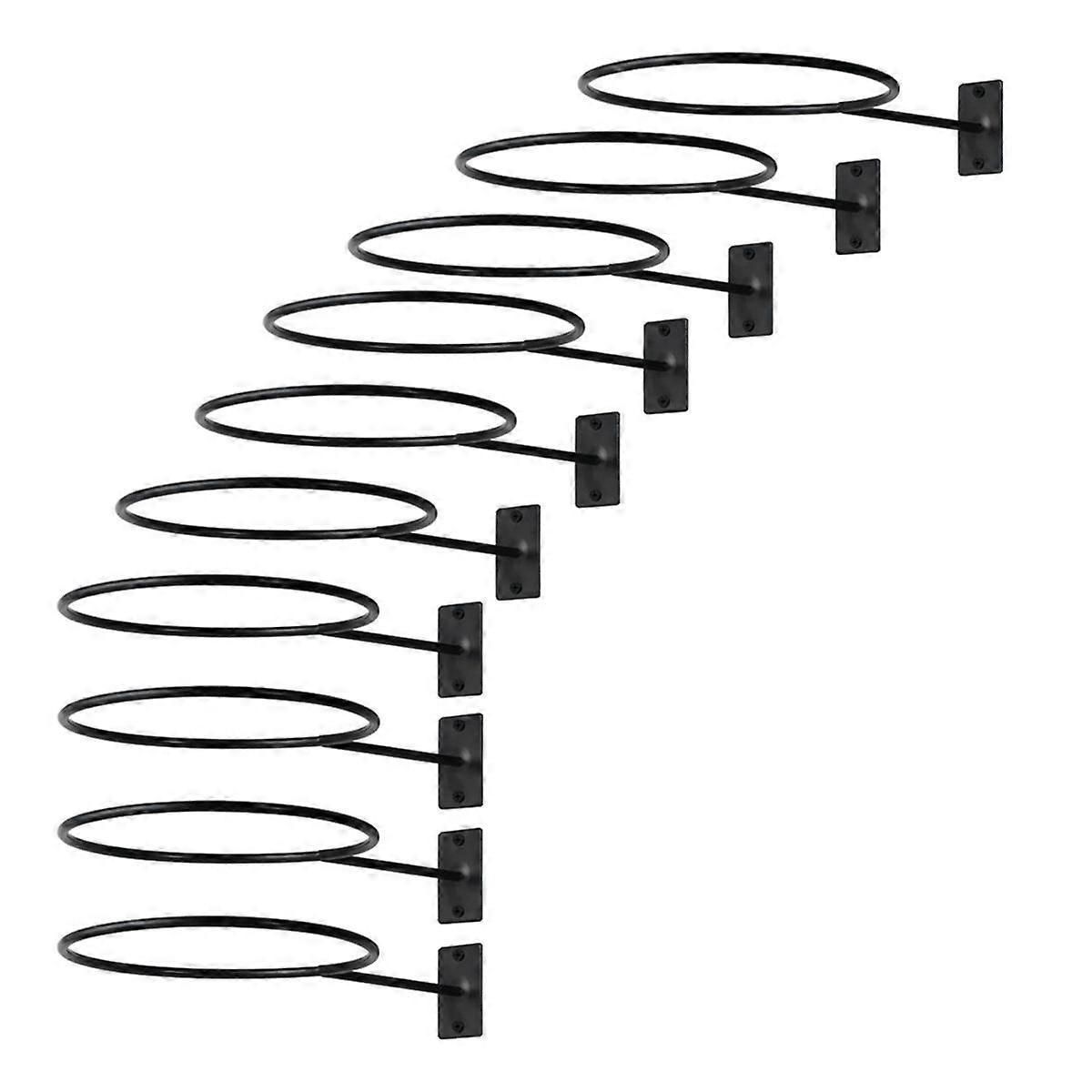 10PCS المعادن كرة السلة جدار جبل الرف ، حامل تخزين الكرة الرياضية لكرة السلة ، كرة القدم ، كرة القدم ، الرجبي ، إلخ.