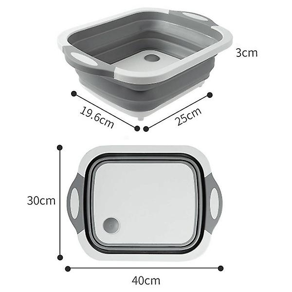 4 In 1 Kitchen Foldable Cutting Board Sinks Drain Basket Chopping Boards