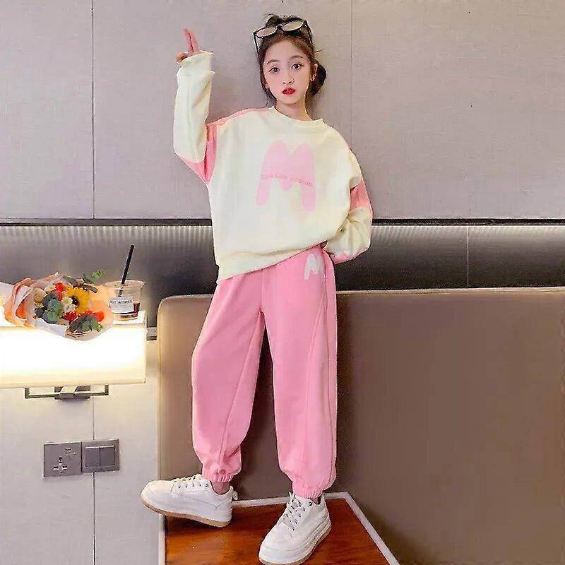 Spring Atumn Kids Contrast Cartoon Hoodie+Sweatpant Sets School Kid Tracksuit Students Jogger Suit Child Outfits 5 7 9 11 15YrsKIDS Outfit Sets