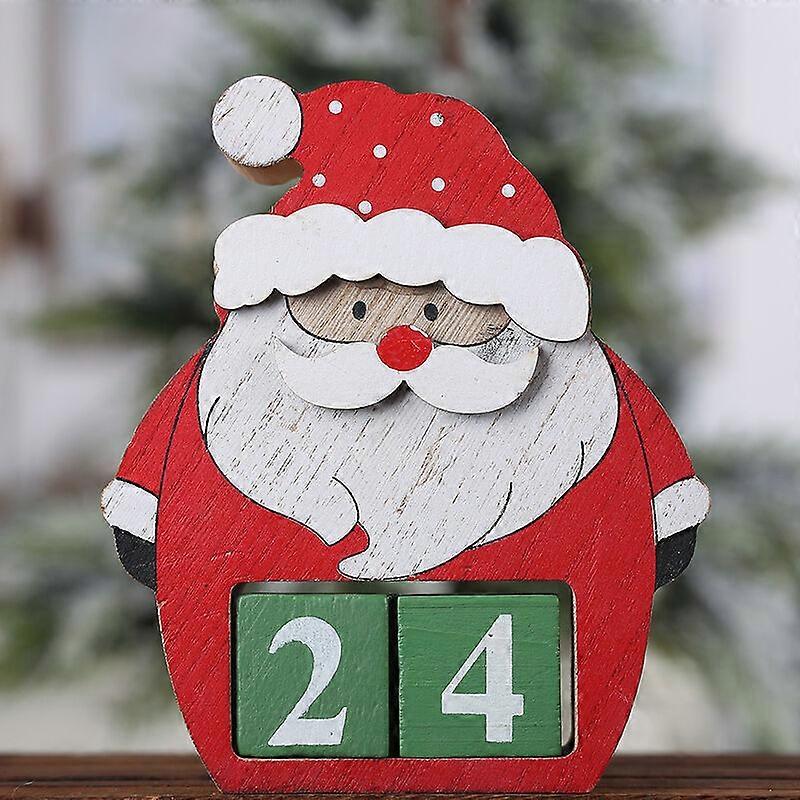 Wooden Christmas Advent Calendar Reindeer Countdown Calendar Reindeer Perpetual Calendar Christmas Table Decorations