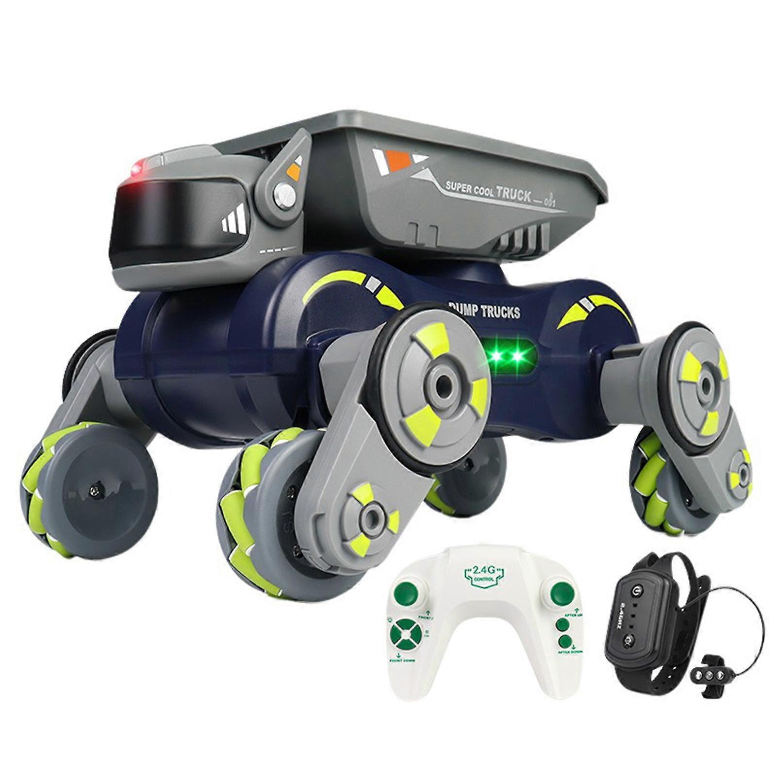 Robot Dog Toys for Boys Girls Remote Control Car for Kids with Light Music Gestures Sensing RC-Robot Toy