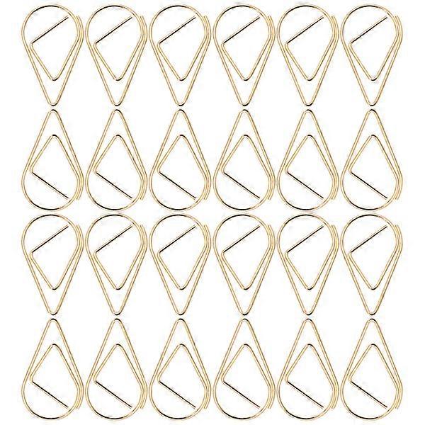 100pcs Paper Clips Drop Shaped Paper Clips Creative Paper Clips Document Paper Clips