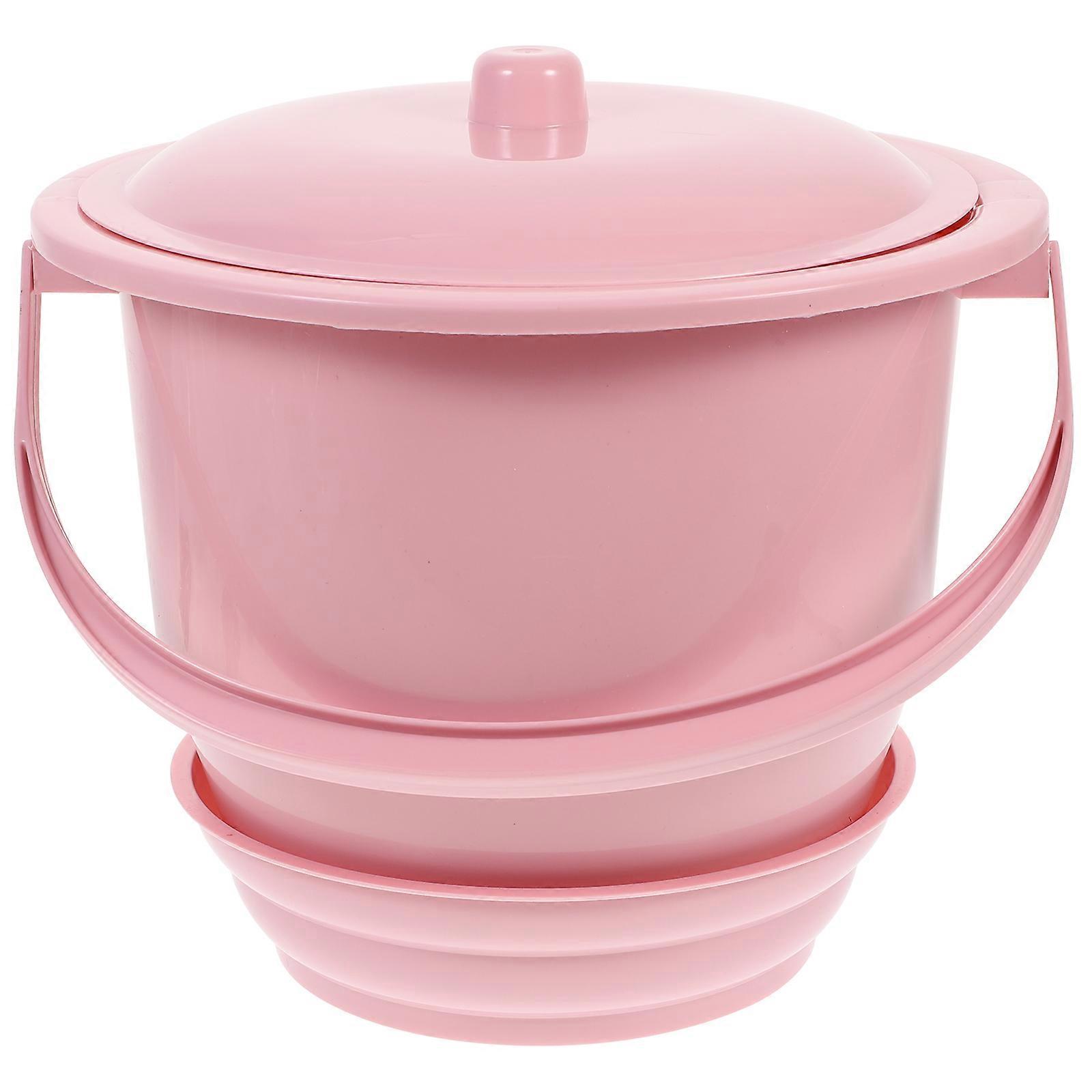 1PC Thickened Handheld Spittoon with Lid Home Urine Bucket Practical Chamber Pot