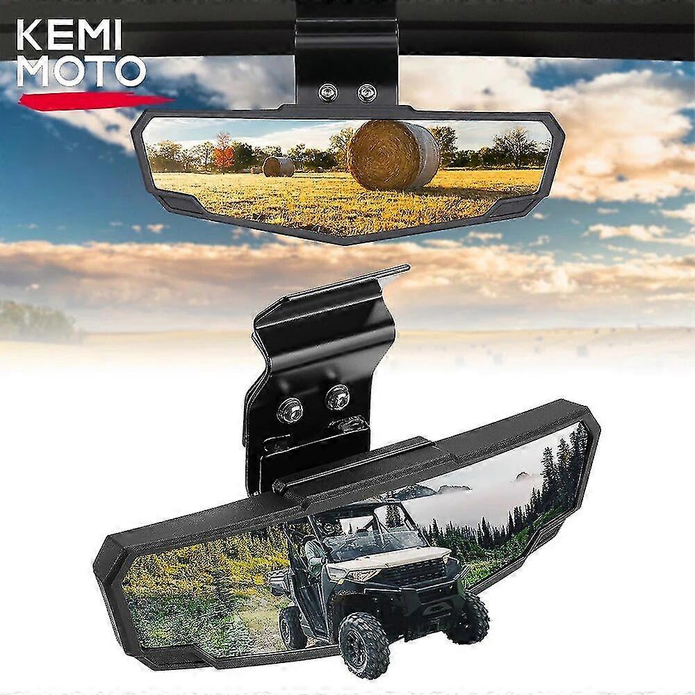 Utv Plastic Central Rearview Convex Mirror Compatible With Polaris Ranger 1000 Xp/crew 1000 900 570 For Can-am Defender Yalo