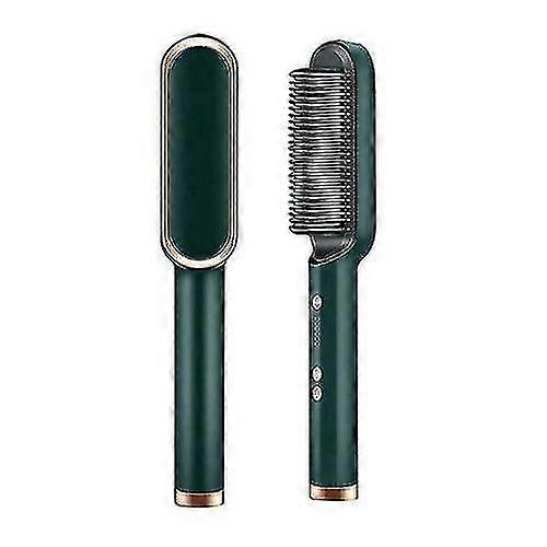 Negativ jon elektrisk plattång Curler Lazy Comb Ironing Artifact Brush
