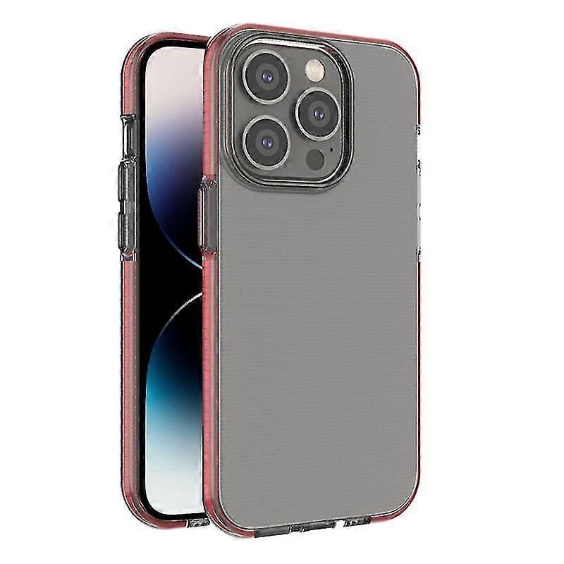 For Iphone 14 Pro Max Two-color Transparent Tpu Phone Case (black)