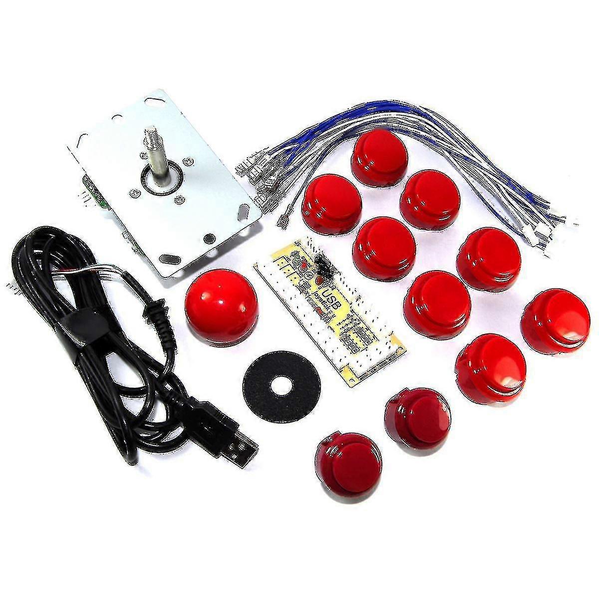 New Pattern Red Diy Usb Arcade Joystick