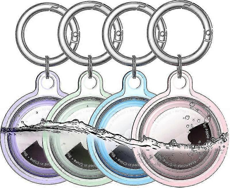 Support Airtag étanche, Compatible4 Pack Apple Airtag Keychain, Airtag Case (4 couleurs)