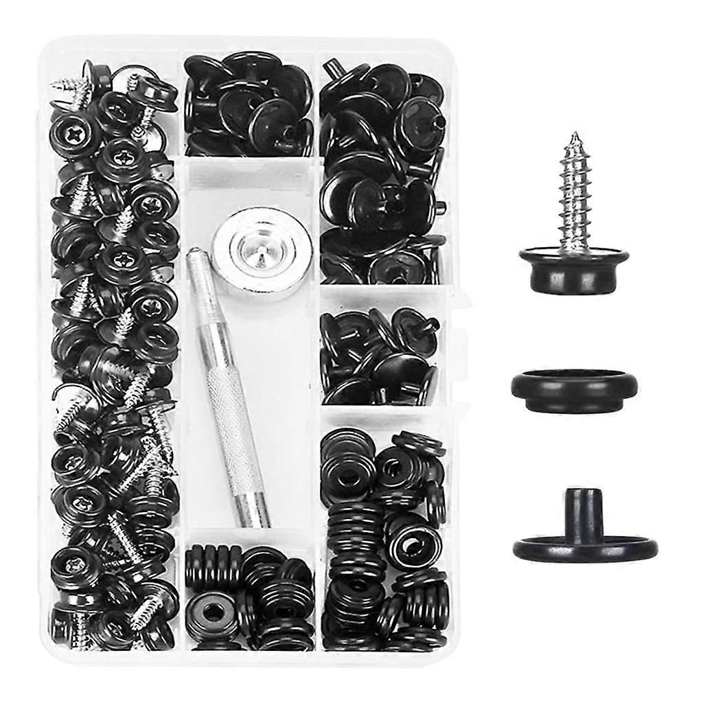 150Pcs Canvas Snap Kit with 2 Setting Tool DIY Boat Cover Metal Button Fastener