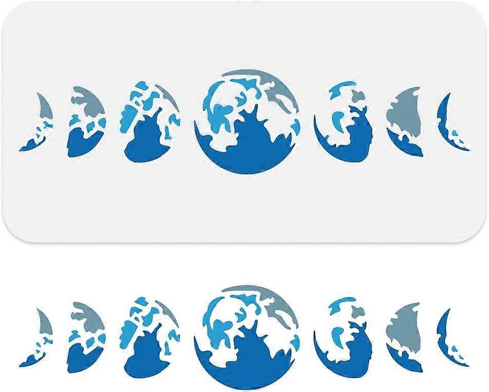 Moon Phase Stencil 11.8x5.9inch Moon Large Stencil 7 Styles Moon Stencil Full Moon Stencil New Moon Stencil Dream Theme Moon Template for Wall Tiles F