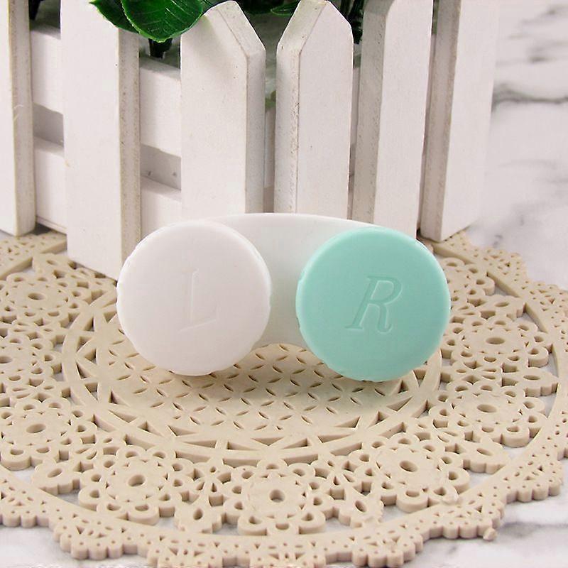 2pcs Color Contact Lens Case Contact Lens Case Immersion Kit Leak Proof Packaging