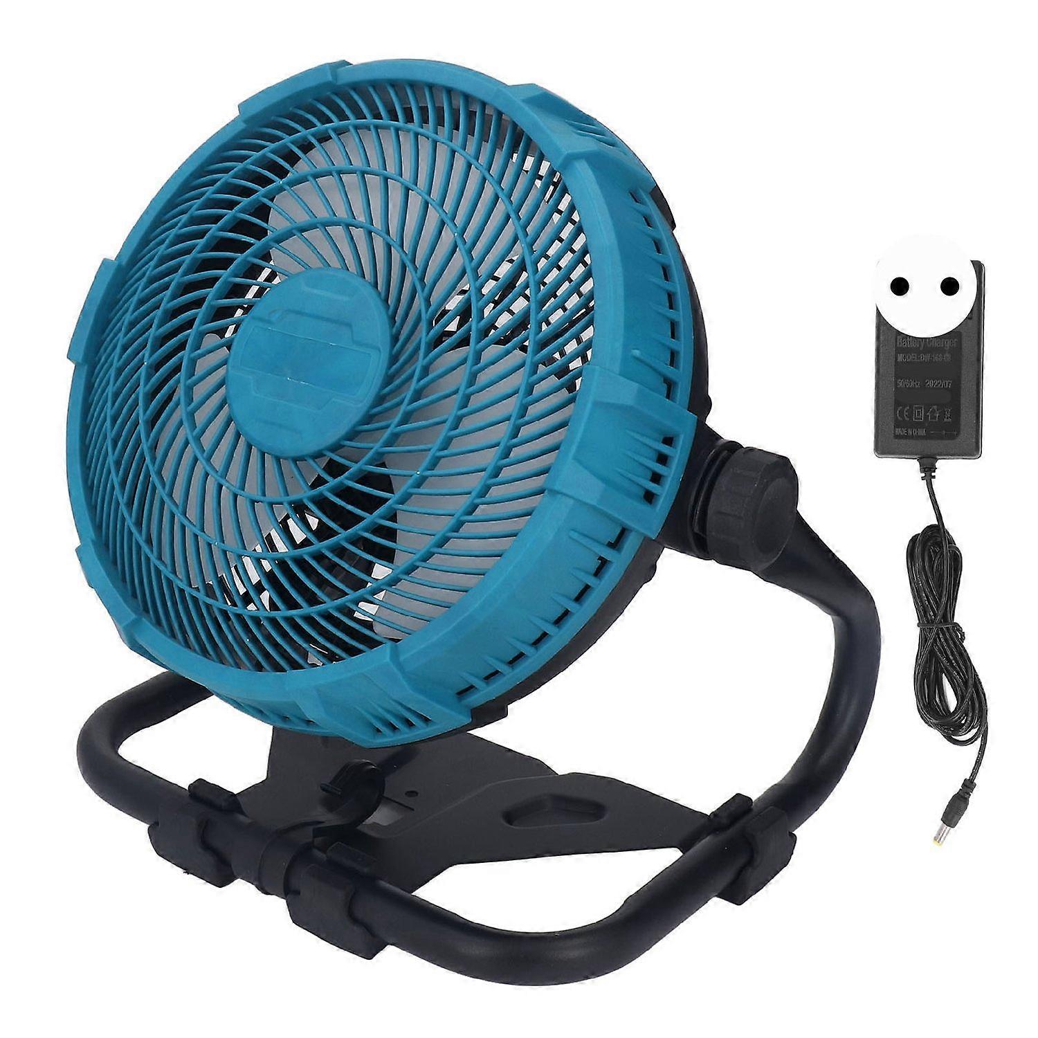 12in Jobsite Fan Speed Angle Adjustable Low Noise Portable Cordless Battery Powered Fan 100‑240V EU