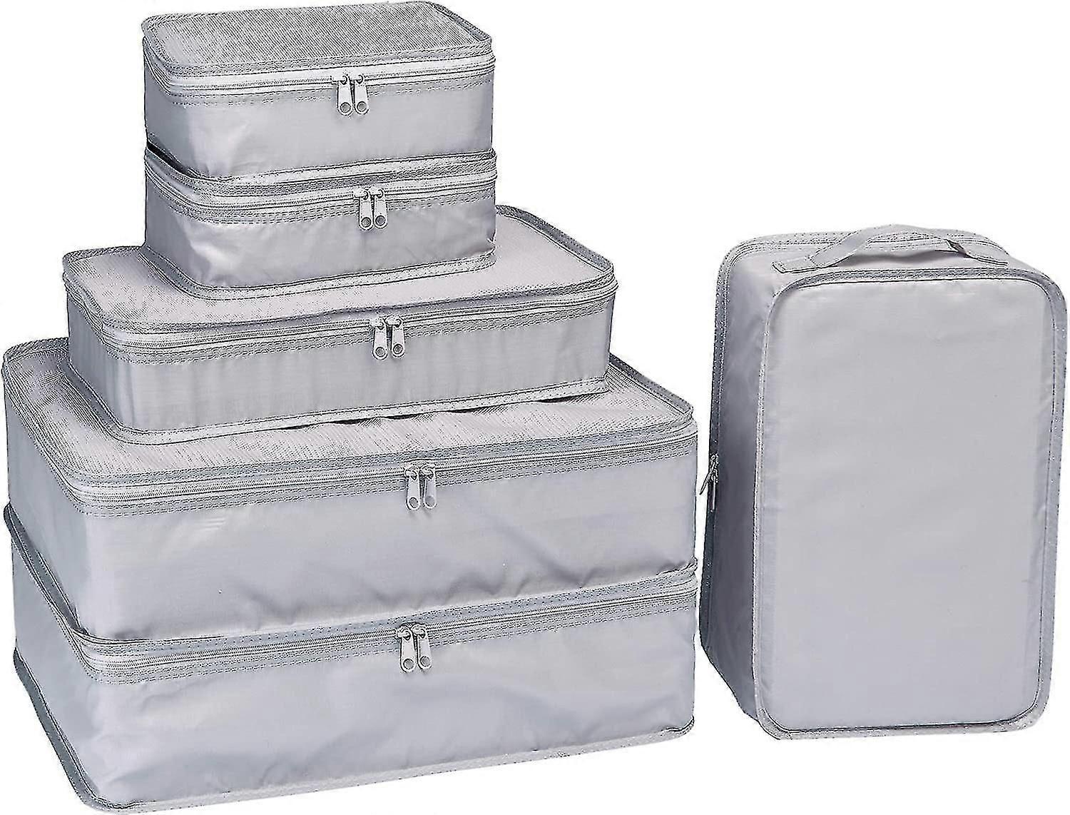 6 Set - Packing Travel Organizer (grey)