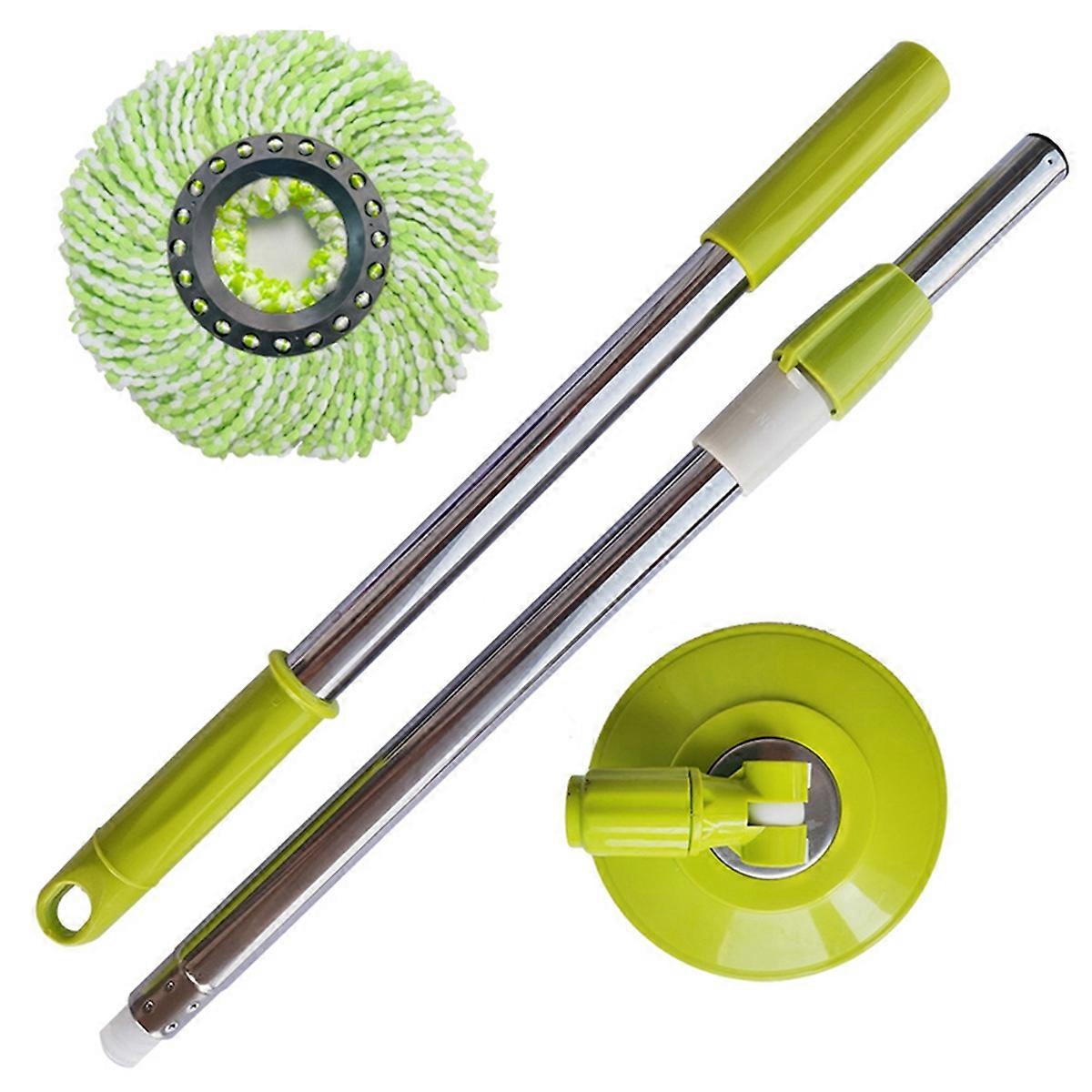 Replacement Parts Floor 360 Degree Rotating Cleaning Mop Cleaning Tool Set Green
