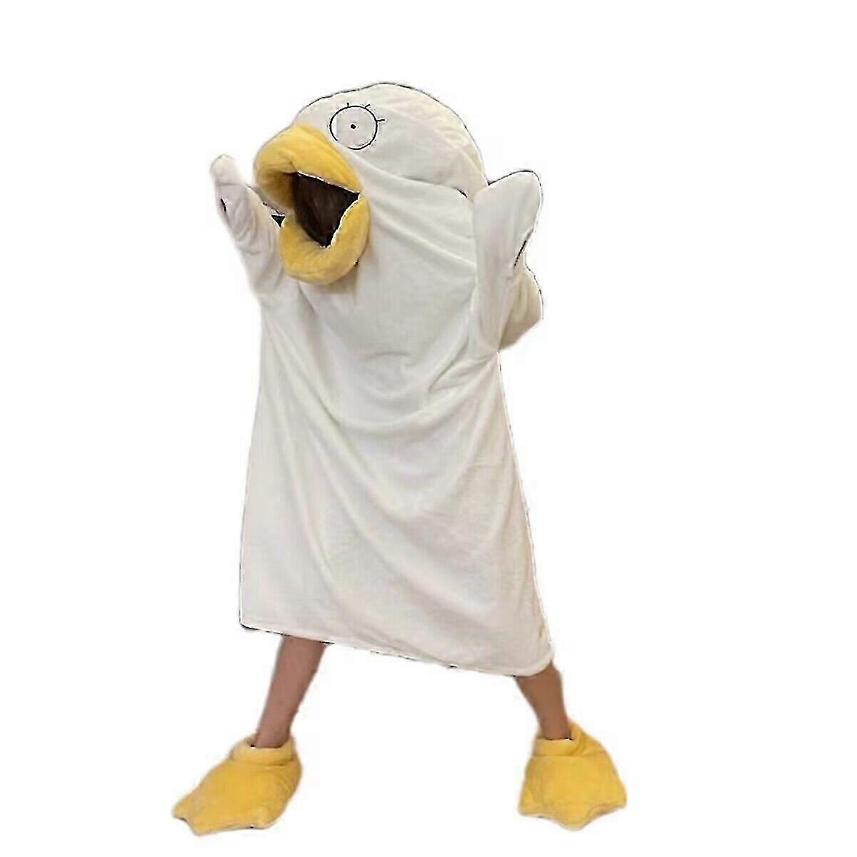 אליזבת דאק פלנל חתיכה אחת פיג'מה מצחיקה תחפושת