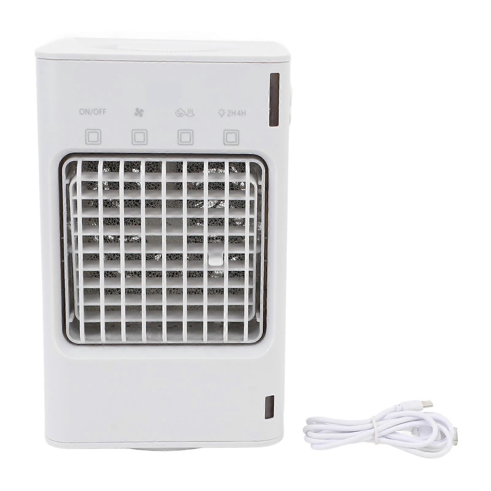 Ventola di raffreddamento da tavolo Regola l'angolo della feritoia Raffreddatore d'aria evaporativo da tavolo USB portatile con scatola d'acqua da 600 ml per dormitorio da ufficio