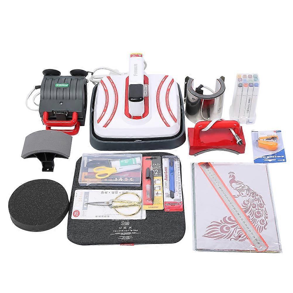 Heat Press Machine Portable 6 in 1 Multifunctional Transfer Printing for Cup T shirt Plate