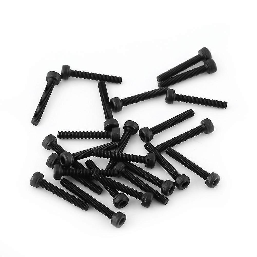 M3 Black Hex Socket Cap Head Screw Bolt Set (M3*20mm,Fully Threaded,24pcs)