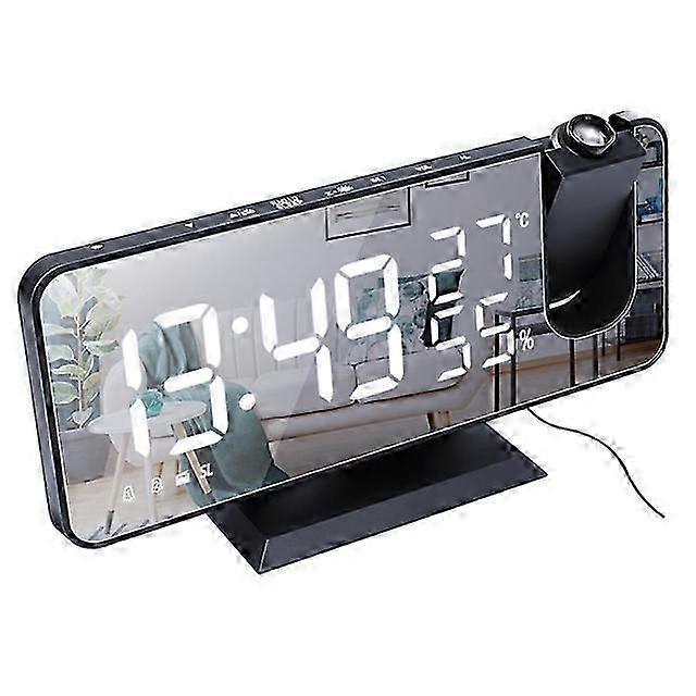 Led Digital Alarm Clock Table Radio Time Projector Snooze Function