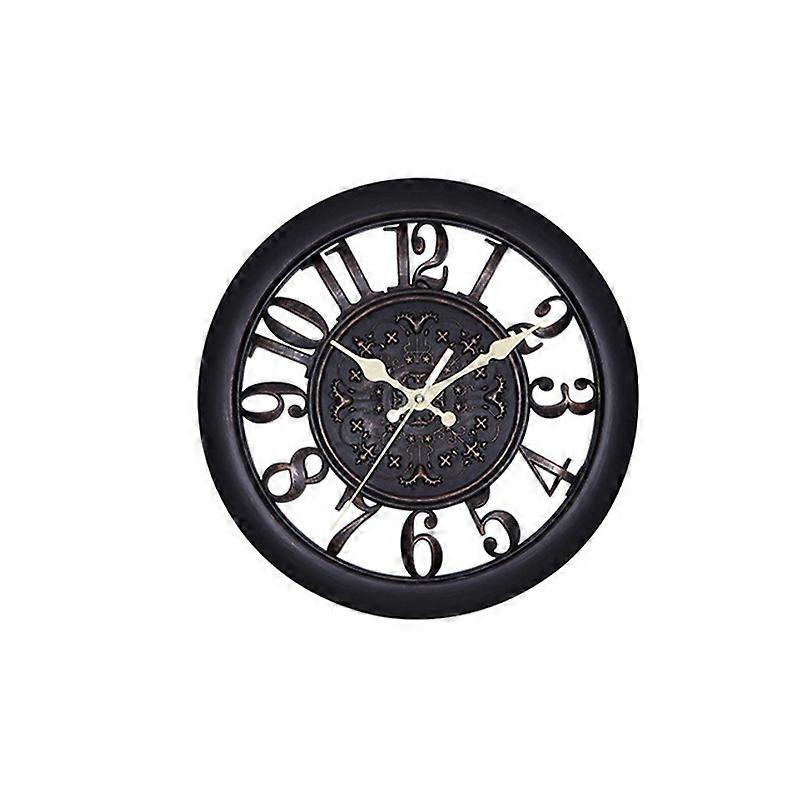 Home Round Retro Living Room Quartz Wall Clock