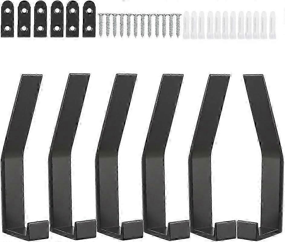 6-Piece Wall Coat Hooks for Towels, Clothes, and Double Hook Racks