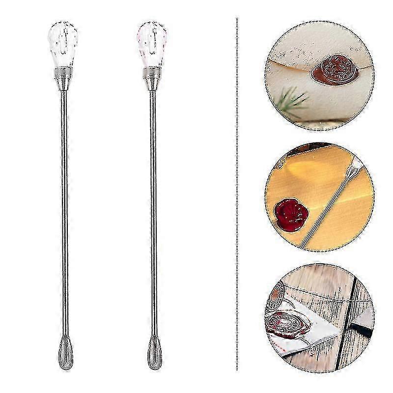 2pcs Create -shaped Seal Wax Stirring Rod