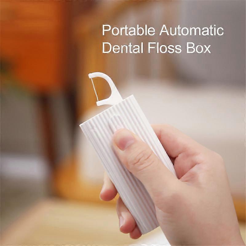 Floss Dispenser Automatic Dental Floss Storage Box Reusable Floss Toothpicks Container Portable Teeth